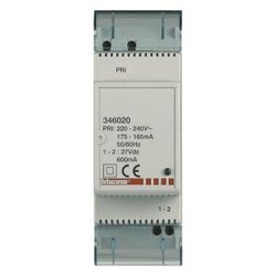 Legrand BTicino Zusatznetzgerät 27V DC 600mA, 230V AC, 2 Teilungseinheiten, 89,7x33,9x6... LEGRAND-346020 8012199955933 (Abb. 1)