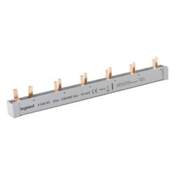 Legrand Stiftkammschiene Kombi, 2-polig, 12 TE, 16 mm2, 1P+N, 63 A, 227 mm, Grau... LEGRAND-404985 3414971429246 (Abb. 1)