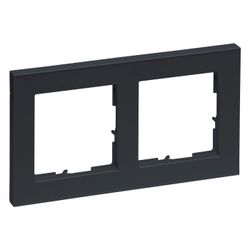 Legrand 2-fach Rahmen SEANO+, 86x157x10mm, Kunststoff, Anthrazit, 765482... LEGRAND-765482 3414972548434 (Abb. 1)