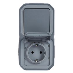 Legrand Feuchtraum-Kombination Plexo New 069746L, IP44, 16A, Thermoplast, Grau... LEGRAND-069746L 3414971882324 (Abb. 1)