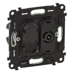 Legrand TV-RJ45-Kombinationsdose Valena IN MATIC, Kat.6 UTP, IP21, 74,6x74,6x27,2mm, 75... LEGRAND-753055 3414970451453 (Abb. 1)