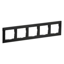 Legrand 5-fach Rahmen SEANO, 87x372mm, Kunststoff, Schwarz lackiert, 765375... LEGRAND-765375 3414972550116 (Abb. 1)