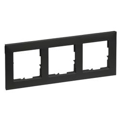 Legrand 3-fach Rahmen SEANO, 87x229x9,8mm, Kunststoff, Schwarz, 765373... LEGRAND-765373 3414972549813 (Abb. 1)