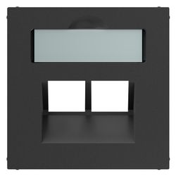 Legrand SEANO Zentralplatte für 2x RJ45 Datendosen, mit Beschriftungsfeld, Unterputz, K... LEGRAND-765459 3414972544771 (Abb. 1)