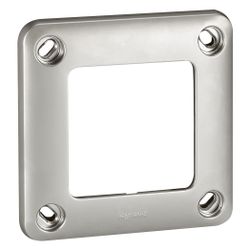 Legrand Rahmen Soliroc 1-fach, IP55, IK10, 110x110x13,5mm, Metall, Grau, 077851... LEGRAND-077851 3245060778514 (Abb. 1)