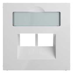Legrand Abdeckung SEANO, 2x RJ45, mit Beschriftungsfeld, Unterputz, Kunststoff, Ultrawe... LEGRAND-765159 3414972544740 (Abb. 1)