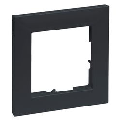 Legrand 1-fach Rahmen SEANO, 87x87x9,8mm, Kunststoff, Anthrazit, 765471... LEGRAND-765471 3414972549455 (Abb. 1)