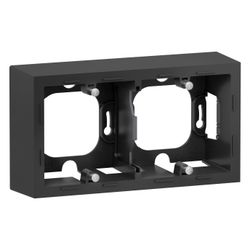 Legrand Aufputzgehäuse SEANO 2-fach, 159,5x88,5x43,3mm, IP2X, Thermoplast, Anthrazit, 7... LEGRAND-765499 3414972542388 (Abb. 1)