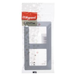 Legrand Abdeckrahmen Valena Life 754132, 2-fach, Thermoplast, Aluminium... LEGRAND-754132 3414970455048 (Abb. 1)