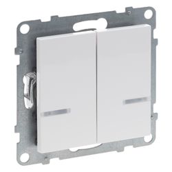 Legrand Serienschalter Seano with Netatmo, 2x250W, Unterputz, Thermoplast, Ultraweiss, ... LEGRAND-765642 3414972638005 (Abb. 1)