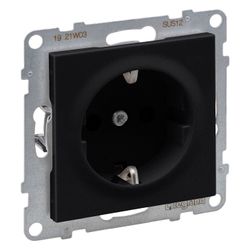Legrand Schutzkontakt-Steckdose SEANO, 16 A, 250 V, Unterputz, Kunststoff, Schwarz lack... LEGRAND-765320 3414972550871 (Abb. 1)