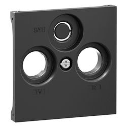 Legrand SEANO Abdeckung TV-R-SAT, Zentralplatte, Unterputz, Kunststoff, Anthrazit, 56,7... LEGRAND-765456 3414972545013 (Abb. 1)