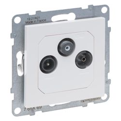 Legrand Antennen-Enddose SEANO, 10 dB, Unterputz, Kunststoff, Ultraweiß, 765169... LEGRAND-765169 3414972552295 (Abb. 1)