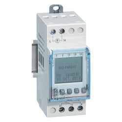 Legrand Wochenzeitschaltuhr AlphaRex³ D21, 1-Kanal, 2TE, 230V, 56 Speicherplätze, DIN-S... LEGRAND-412631 3245064126311 (Abb. 1)