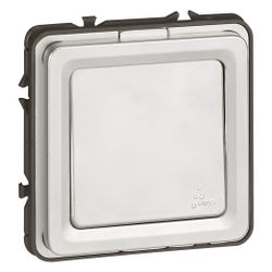 Legrand Wechselschalter Soliroc, IP55, IK10, 250V, 10A, 70x70x35mm, Metall, Chrom, 0778... LEGRAND-077811 3245060778118 (Abb. 1)