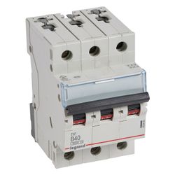 Legrand Leitungsschutzschalter TX3 B 40A, 3-polig, 6kA, 400V, 3TE, Grau, 403406... LEGRAND-403406 3414970387622 (Abb. 1)