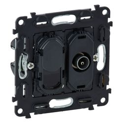 Legrand TV-RJ45-Kombinationsdose Valena IN MATIC, Kat.6 UTP, IP21, 74,6x74,6x27,2mm, 75... LEGRAND-753055 3414970451453 (Abb. 1)