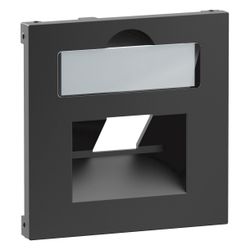 Legrand SEANO Abdeckung 1x RJ45, mit Beschriftungsfeld, Unterputz, Kunststoff, Schwarz ... LEGRAND-765358 3414972544924 (Abb. 1)