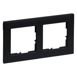 Legrand 2-fach Rahmen SEANO, 87x158x9,8mm, Kunststoff, Schwarz, 765372... LEGRAND-765372 3414972549660 (Abb. 1)