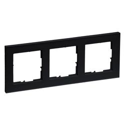 Legrand 3-fach Rahmen SEANO+, 86x228x10mm, Kunststoff, Schwarz lackiert... LEGRAND-765383 3414972548854 (Abb. 1)