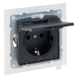 Legrand Schutzkontakt-Steckdose SEANO, mit Klappdeckel, mit erhöhtem Berührungsschutz, ... LEGRAND-765424 3414972550482 (Abb. 1)