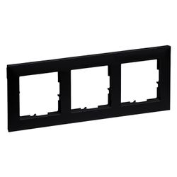 Legrand 3-fach Rahmen SEANO, 87x229x9,8mm, Kunststoff, Schwarz, 765373... LEGRAND-765373 3414972549813 (Abb. 1)