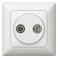 Legrand Abdeckung Antennen-Steckdose Creo, 2-Loch, Unterputz, Kunststoff, Ultraweiß, 77... LEGRAND-776772 3245067767726 (Abb. 1)