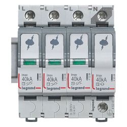 Legrand Überspannungsableiter Typ 2 3+1 Schaltung, 40 kA, 320 V, 4 TE, Hutschiene TH35,... LEGRAND-412247 3414970517760 (Abb. 1)