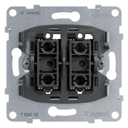Legrand Doppeltaster SEANO, 10A, 250V, Steckklemme, Unterputz, 72,9x72,9x38,3mm, Kunsts... LEGRAND-765018 3414972544474 (Abb. 1)
