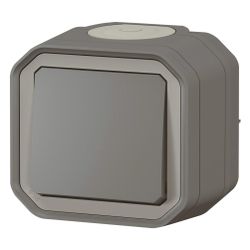 Legrand Feuchtraum-Aufputz-Taster Plexo New, 10 A, 250 V, IP55, IK08, Steckklemme, Ant... LEGRAND-069790L 3414972110464 (Abb. 1)