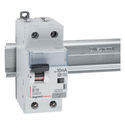Legrand FI/LS-Schalter DX3, 16A, B-Charakteristik, 1P+N, 6kA, 30mA, Typ A, 230V, 2TE, G... LEGRAND-410965 3414970351401 (Abb. 1)
