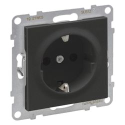 Legrand Schutzkontakt-Steckdose SEANO, 16 A, 250 V, Unterputz, Kunststoff, Schwarz lack... LEGRAND-765320 3414972550871 (Abb. 1)