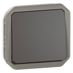 Legrand Wechselschalter Plexo New, 10AX, IP55, IK08, Steckklemme, Kunststoff, Anthrazi... LEGRAND-069801L 3414971882942 (Abb. 1)