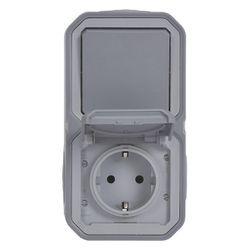 Legrand Feuchtraum-Kombination Plexo New 069746L, IP44, 16A, Thermoplast, Grau... LEGRAND-069746L 3414971882324 (Abb. 1)