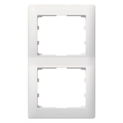 Legrand Rahmen 2-fach senkrecht Galea Ultraweiß, 91x154x12mm, Kunststoff, Weiß, 771006... LEGRAND-771006 3245067710067 (Abb. 1)