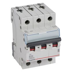 Legrand Leitungsschutzschalter TX3 B20A, 3-polig, 6kA, 400V, 3TE, 403403... LEGRAND-403403 3414970387561 (Abb. 1)