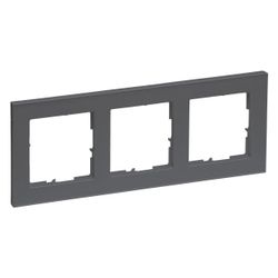 Legrand 3-fach Rahmen SEANO+, 86x228x10mm, Kunststoff, Anthrazit lackiert, 765483... LEGRAND-765483 3414972548793 (Abb. 1)