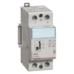 Legrand Installationsschütz CX3, 230V, 40A, 2 Schließer, mit Handschalter, 2 Teilungsei... LEGRAND-412545 3245064125451 (Abb. 1)