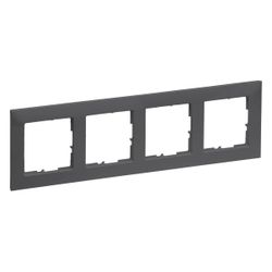 Legrand 4-fach Rahmen SEANO, 87x301mm, Kunststoff, Anthrazit lackiert, 765474... LEGRAND-765474 3414972549905 (Abb. 1)