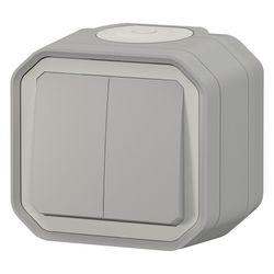 Legrand Serienschalter Plexo, 10A, IP55, Aufputz, Grau, 069714L... LEGRAND-069714L 3414971881860 (Abb. 1)