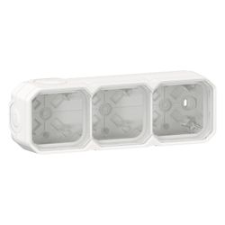 Legrand Aufputzgehäuse Plexo New 3fach, IP44, Thermoplast, Ultraweiß, 069688L... LEGRAND-069688L 3414971881488 (Abb. 1)