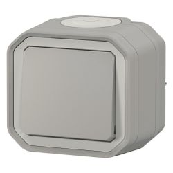 Legrand Kreuzschalter Plexo 069716L, 10A, IP55, Kunststoff, Grau... LEGRAND-069716L 3414971881921 (Abb. 1)