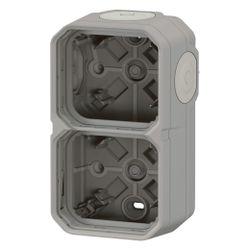 Legrand Aufputz-Gehäuse Plexo New 2-fach, 82x155x57mm, IP44, Thermoplast, Grau, 069672... LEGRAND-069672L 3414971881198 (Abb. 1)