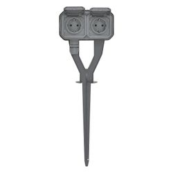 Legrand Gartenpfahl-Steckdose Plexo New, 2fach, IP44, IK08, anthrazit, 069759L... LEGRAND-069759L 3414972567749 (Abb. 1)