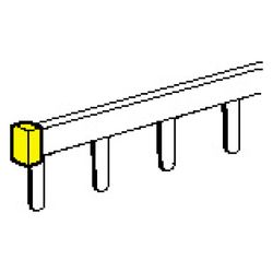 Legrand Endkappe für Stift- und Gabelkammschienen, 3-polig, Berührungsschutzabdeckung... LEGRAND-607026 4010957070267 (Abb. 1)