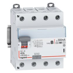 Legrand Fehlerstromschutzschalter DX3 40A, 4-polig, 300mA, Typ B, 400V, N-links, 4TE, G... LEGRAND-411971 3414972087889 (Abb. 1)