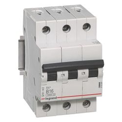 Legrand Leitungsschutzschalter RX3 B 16A, 3-polig, 6kA, 400V, 3TE, Grau... LEGRAND-419169 3414970367297 (Abb. 1)