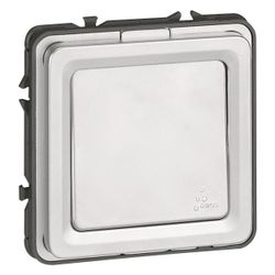Legrand Wechselschalter Soliroc, IP55, IK10, 250V, 10A, 70x70x35mm, Metall, Chrom, 0778... LEGRAND-077811 3245060778118 (Abb. 1)