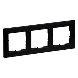 Legrand 3-fach Rahmen SEANO, 87x229x9,8mm, Kunststoff, Schwarz, 765373... LEGRAND-765373 3414972549813 (Abb. 1)
