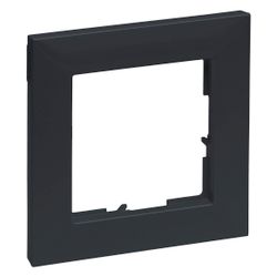 Legrand 1-fach Rahmen SEANO, 87x87x9,8mm, Kunststoff, Anthrazit, 765471... LEGRAND-765471 3414972549455 (Abb. 1)
